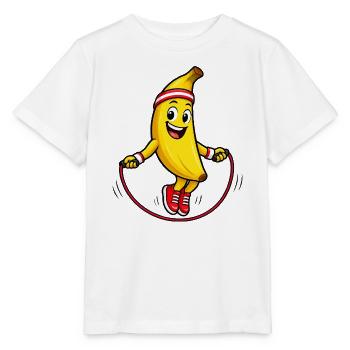 Bananen-Springseil Spaß - Stanley/Stella Kinder T-Shirt MINI CREATOR  - Weiß - Vorne - Maike (125cm)