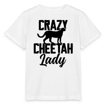 Crazy Cheetah Lady - Stanley/Stella Kinder T-Shirt MINI CREATOR  - Weiß - Vorne - Maike (125cm)