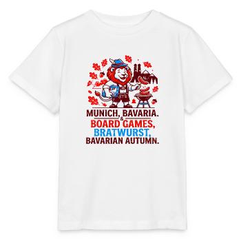 Munich Bavaria Board Games Bratwurst Bratw - Stanley/Stella Kinder T-Shirt MINI CREATOR  - Weiß - Vorne - Maike (125cm)