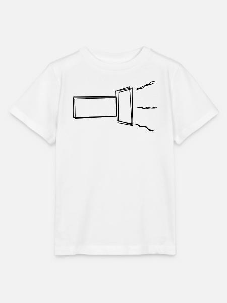 Taschenlampe handgezeichnet - Stanley/Stella Kinder T-Shirt MINI CREATOR - Weiß