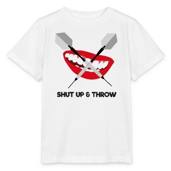 Shut up and throw (dark) - Stanley/Stella Kinder T-Shirt MINI CREATOR  - Weiß - Vorne - Maike (125cm)