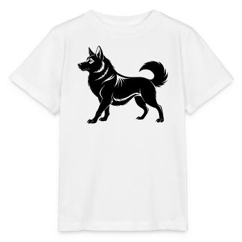 Schwedischer Vallhund-Hundegang - Stanley/Stella Kinder T-Shirt MINI CREATOR  - Weiß - Vorne - Maike (125cm)