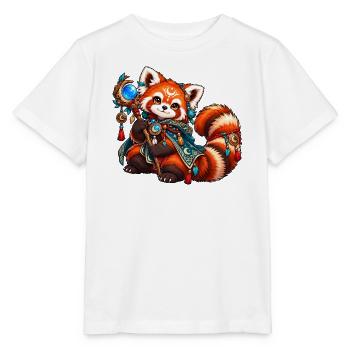 Kawaii Mystischer Roter Panda - Stanley/Stella Kinder T-Shirt MINI CREATOR  - Weiß - Vorne - Maike (125cm)