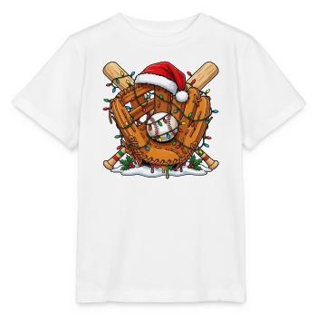 Baseball-Weihnachten - Stanley/Stella Kinder T-Shirt MINI CREATOR  - Weiß - Vorne - Maike (125cm)