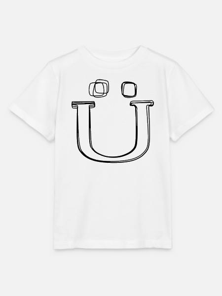 Buchstabe Ü handgezeichnet - Stanley/Stella Kinder T-Shirt MINI CREATOR  - Weiß