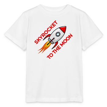 Raketenstart zum Mond - Stanley/Stella Kinder T-Shirt MINI CREATOR  - Weiß - Vorne - Maike (125cm)