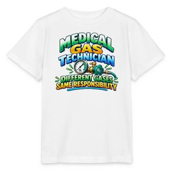Medizinischer Gastechniker – Verschiedene Gase, gleich oder - Stanley/Stella Kinder T-Shirt MINI CREATOR  - Weiß - Vorne - Maike (125cm)