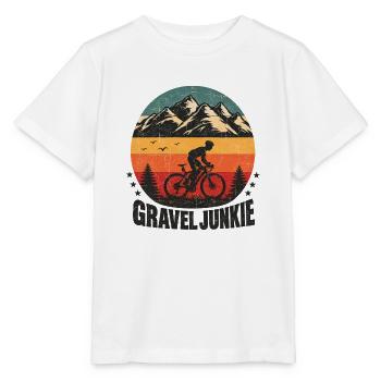 Gravel Junkie Mountain Sunset - Stanley/Stella Kinder T-Shirt MINI CREATOR  - Weiß - Vorne - Maike (125cm)