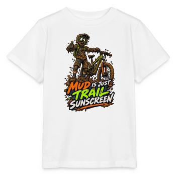 Schlamm ist Trail-Sonnencreme - Stanley/Stella Kinder T-Shirt MINI CREATOR  - Weiß - Vorne - Maike (125cm)
