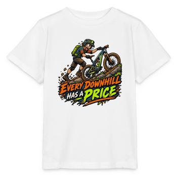Downhill MTB Preis-Statement - Stanley/Stella Kinder T-Shirt MINI CREATOR  - Weiß - Vorne - Maike (125cm)