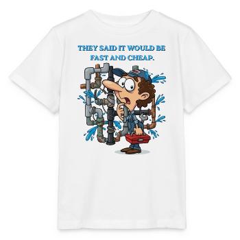Klempner im Einsatz: geplatzte Rohre - Stanley/Stella Kinder T-Shirt MINI CREATOR  - Weiß - Vorne - Maike (125cm)