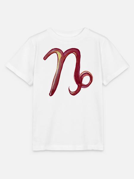 Crimson Letter N Aquarell - Stanley/Stella Kinder T-Shirt MINI CREATOR - Weiß