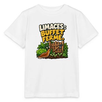 Schnecken: geschlossenes Buffet. Gemüsegarten - Stanley/Stella Kinder T-Shirt MINI CREATOR  - Weiß - Vorne - Maike (125cm)