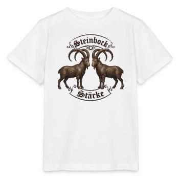 Steinbock Stärke Ornamentziegen - Stanley/Stella Kinder T-Shirt MINI CREATOR  - Weiß - Vorne - Maike (125cm)