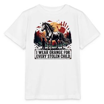 Indianer tragen Orange für jedes gestohlene Kind - Stanley/Stella Kinder T-Shirt MINI CREATOR  - Weiß - Vorne - Maike (125cm)
