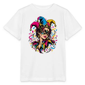 Carnival Jesterin Farbexplosion - Stanley/Stella Kinder T-Shirt MINI CREATOR  - Weiß - Vorne - Maike (125cm)