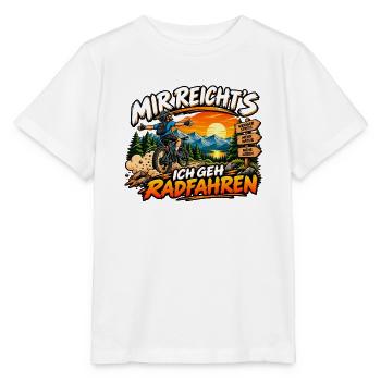 Mir reicht's: Ich geh Radfahren - Stanley/Stella Kinder T-Shirt MINI CREATOR  - Weiß - Vorne - Maike (125cm)