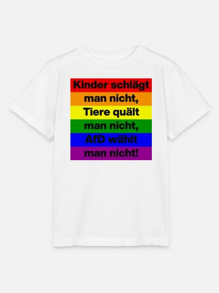 AFD WÄHLT MAN NICHT, KINDER UND TIERE, NO NZS - Stanley/Stella Kinder T-Shirt MINI CREATOR - Weiß