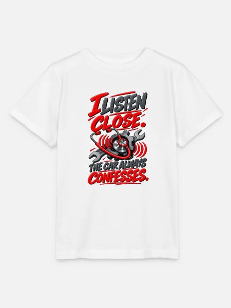 Mechanischer Wagen-Diagnosehumor - Stanley/Stella Kinder T-Shirt MINI CREATOR - Weiß