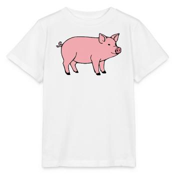 Schwein rosa Metzger Fleischer Geschenk - Stanley/Stella Kinder T-Shirt MINI CREATOR  - Weiß - Vorne - Maike (125cm)