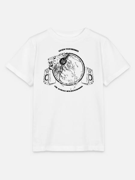 Gegen Faschos – Für globale Herzerwärmung - Stanley/Stella Kinder T-Shirt MINI CREATOR - Weiß