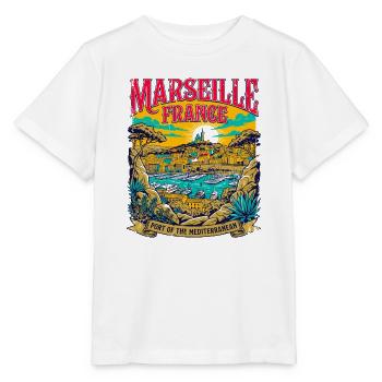 Marseille France Port Of The Mediterranean Vintage - Stanley/Stella Kinder T-Shirt MINI CREATOR  - Weiß - Vorne - Maike (125cm)