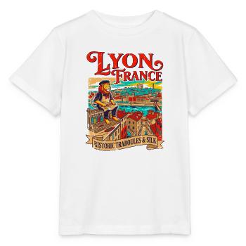 Vintage Lyon France Historic Traboules And Silk - Stanley/Stella Kinder T-Shirt MINI CREATOR  - Weiß - Vorne - Maike (125cm)