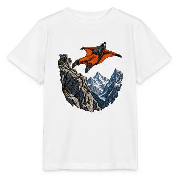 Wingsuitflug über Alpen - Stanley/Stella Kinder T-Shirt MINI CREATOR  - Weiß - Vorne - Maike (125cm)