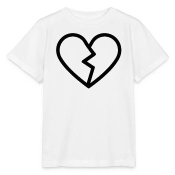 gebrochenes Herz - Stanley/Stella Kinder T-Shirt MINI CREATOR  - Weiß - Vorne - Maike (125cm)