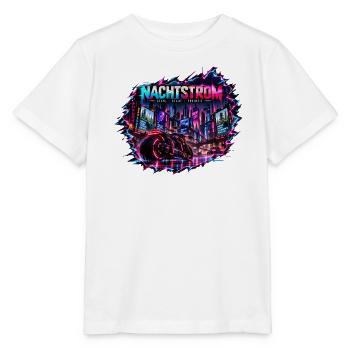 Nachtstrom Neon City - Stanley/Stella Kinder T-Shirt MINI CREATOR  - Weiß - Vorne - Maike (125cm)