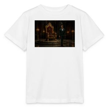 Grüner Anzug auf barockem Thron - Stanley/Stella Kinder T-Shirt MINI CREATOR  - Weiß - Vorne - Maike (125cm)