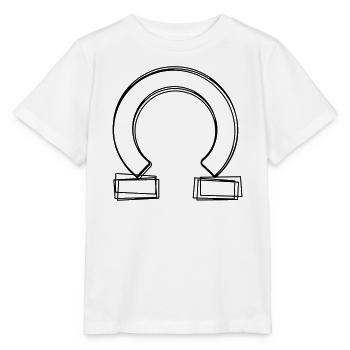 Griechischer Buchstabe Omega handgezeichnet - Stanley/Stella Kinder T-Shirt MINI CREATOR  - Weiß - Vorne - Maike (125cm)