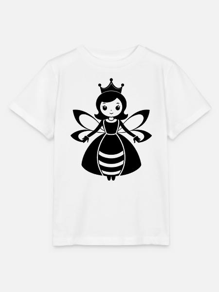 Niedliche Queen Bee - Stanley/Stella Kinder T-Shirt MINI CREATOR - Weiß