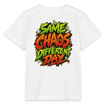 Same Chaos Different Day - Stanley/Stella Kinder T-Shirt MINI CREATOR  - Weiß - Vorne - Maike (125cm)