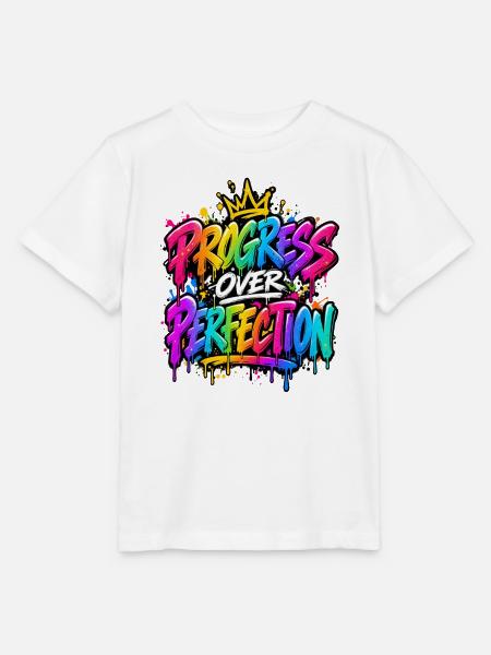 Fortschritt statt Perfektion Graffiti - Stanley/Stella Kinder T-Shirt MINI CREATOR - Weiß