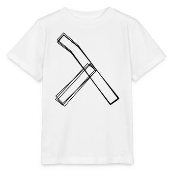 Griechischer Buchstabe Lambda handgezeichnet - Stanley/Stella Kinder T-Shirt MINI CREATOR  - Weiß - Vorne - Maike (125cm)