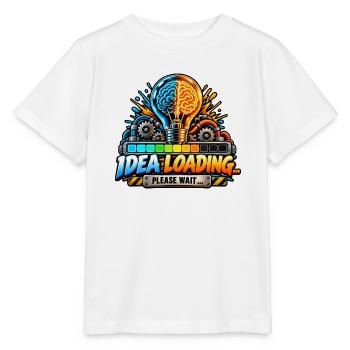 Ideenladung: Leuchtbirne trifft Technik - Stanley/Stella Kinder T-Shirt MINI CREATOR  - Weiß - Vorne - Maike (125cm)