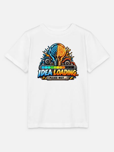Ideenladung: Leuchtbirne trifft Technik - Stanley/Stella Kinder T-Shirt MINI CREATOR  - Weiß