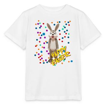 Osterhase mit Konfetti - Stanley/Stella Kinder T-Shirt MINI CREATOR  - Weiß - Vorne - Maike (125cm)