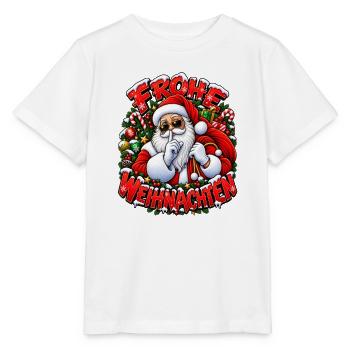 Frohe Weihnachten Nikolaus Weihnachtsmann Geschenk - Stanley/Stella Kinder T-Shirt MINI CREATOR  - Weiß - Vorne - Maike (125cm)