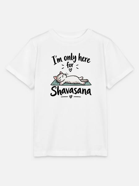 I'm only here for Shavasana – Yoga Katze - Stanley/Stella Kinder T-Shirt MINI CREATOR  - Weiß