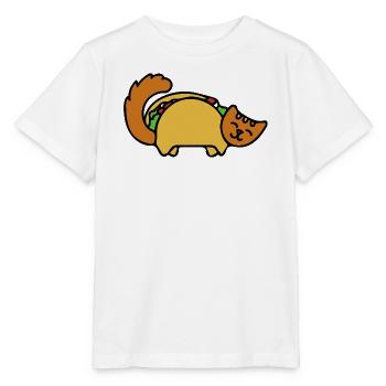 Taco-Katzenparade - Stanley/Stella Kinder T-Shirt MINI CREATOR  - Weiß - Vorne - Maike (125cm)
