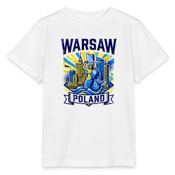 Warsaw Poland Skyline Aug 2026 Zwickau - Stanley/Stella Kinder T-Shirt MINI CREATOR  - Weiß - Vorne - Maike (125cm)