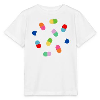 Farbblock-Kapsel-Burst - Stanley/Stella Kinder T-Shirt MINI CREATOR  - Weiß - Vorne - Maike (125cm)