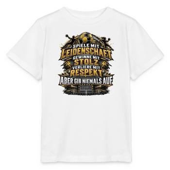 Handball Leidenschaft Stolz Respekt – Gib niemals  - Stanley/Stella Kinder T-Shirt MINI CREATOR  - Weiß - Vorne - Maike (125cm)