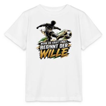 Fußball Motivation - Stanley/Stella Kinder T-Shirt MINI CREATOR  - Weiß - Vorne - Maike (125cm)