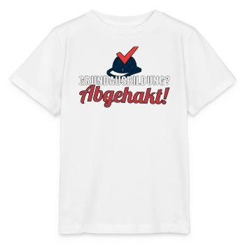 Feuerwehr-Grundausbildung bestanden als Geschenk - Stanley/Stella Kinder T-Shirt MINI CREATOR  - Weiß - Vorne - Maike (125cm)