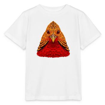 gold fasan ethno Stil, Feuerfeder Vogelkopf - Stanley/Stella Kinder T-Shirt MINI CREATOR  - Weiß - Vorne - Maike (125cm)