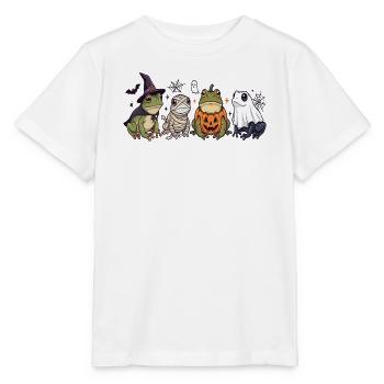 Unheimliche Frösche Geister-Halloween - Stanley/Stella Kinder T-Shirt MINI CREATOR  - Weiß - Vorne - Maike (125cm)