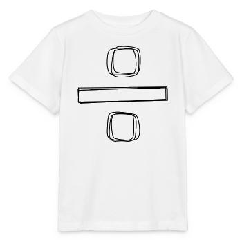 Geteiltzeichen handgezeichnet - Stanley/Stella Kinder T-Shirt MINI CREATOR  - Weiß - Vorne - Maike (125cm)